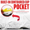 image:imageFranklin Sports Youth Compression Sliding Shorts  Kids Compression Underwear with Cup Pocket  Padded Baseball Sliding ShortWhiteBlack