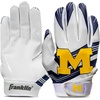 image:imageFranklin Sports Youth NCAA Football Receiver Gloves  Receiver Gloves for Kids  NCAA Team Logos and Silicone Palm  Youth Pair  Great for Games amp CostumesMichigan Wolverines