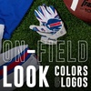image:imageFranklin Sports Youth NFL Football Receiver Gloves  Kids Football Gloves Pair  NFL Team Logos and Silicone PalmBuffalo Bills