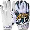 image:imageFranklin Sports Youth NFL Football Receiver Gloves  Kids Football Gloves Pair  NFL Team Logos and Silicone PalmJacksonville Jaguars