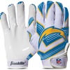 image:imageFranklin Sports Youth NFL Football Receiver Gloves  Kids Football Gloves Pair  NFL Team Logos and Silicone PalmLos Angeles Chargers
