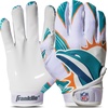 image:imageFranklin Sports Youth NFL Football Receiver Gloves  Kids Football Gloves Pair  NFL Team Logos and Silicone PalmMiami Dolphins