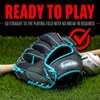 image:imageFranklin Sports Youth Teeball Gloves  Shok Sorb Kids Baseball  Teeball Mitt  Boys  Girls Fielder Gloves  105 InchGraphiteBlue