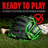 image:imageFranklin Sports Youth Teeball Gloves  Shok Sorb Kids Baseball  Teeball Mitt  Boys  Girls Fielder Gloves  105 InchGraphiteLime