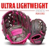 image:imageFranklin Sports Youth Teeball Gloves  Shok Sorb Kids Baseball  Teeball Mitt  Boys  Girls Fielder Gloves  105 InchGraphitePink