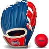 image:imageFranklin Sports Air Tech Baseball Glove with Ball  Tee Ball  Soft Air Tech FoamNavyRed
