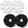 image:imageFranklin Sports Hockey Skate Laces  Set of 2 NonWaxed Pairs  White  Black Unwaxed Ice Hockey Laces  Molded Tips84