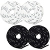 image:imageFranklin Sports Hockey Skate Laces  Set of 2 NonWaxed Pairs  White  Black Unwaxed Ice Hockey Laces  Molded Tips96
