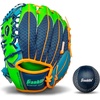 image:imageFranklin Sports Kids Baseball Glove  Foam Ball Sets  Meshtek Youth Teeball Gloves for Kids  Toddlers  Left  Right Hand Throw  95 InchNavyLimeOrange