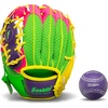image:imageFranklin Sports Kids Baseball Glove  Foam Ball Sets  Meshtek Youth Teeball Gloves for Kids  Toddlers  Left  Right Hand Throw  95 InchPurplePinkYellow