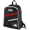 image:imageFranklin Sports Kids MLB Baseball Batpack Bag  Youth Baseball Softball  Teeball Backpack  Sports Equipment Bag for Kids  Toddlers  Holds 2 Teeball  Baseball Bats  Includes Fence HookBlackRedWhite