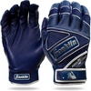 image:imageFranklin Sports MLB Baseball Gloves  Powerstrap Adult amp Youth Batting Gloves for Men Women Boys amp GirlsChrome Navy