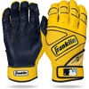 image:imageFranklin Sports MLB Baseball Gloves  Powerstrap Adult amp Youth Batting Gloves for Men Women Boys amp GirlsYellowNavy