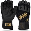 image:imageFranklin Sports MLB Batting Gloves  Infinite Powerstrap Baseball  Softball Long Cuff Batting Gloves  Adult  YouthBlackGold