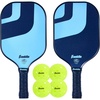 image:imageFranklin Sports Pickleball Paddle and Ball Set  2 Fiberglass Paddles  4 X40 Balls  USA Pickleball USAP Approved  2 Player Set