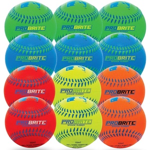 image:imageFranklin Sports  Pro Brite  Neon Rubber Teeball  MLB  Youth Tball  Baseball  Softball  Indoor amp Outdoor Use12 pack