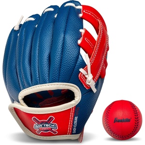 image:imageFranklin Sports Air Tech Baseball Glove with Ball  Tee Ball  Soft Air Tech FoamNavyRed