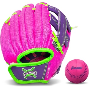 image:imageFranklin Sports Air Tech Baseball Glove with Ball  Tee Ball  Soft Air Tech FoamPinkPurple