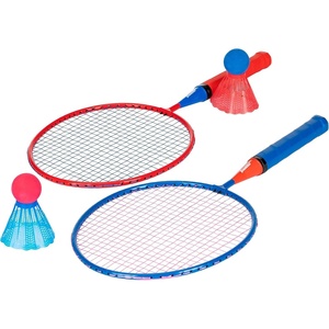 image:imageFranklin Sports Badminton Racket Set  Smashminton Oversize  2 Player Backyard Youth Set with Birdies for KidsRed and Blue