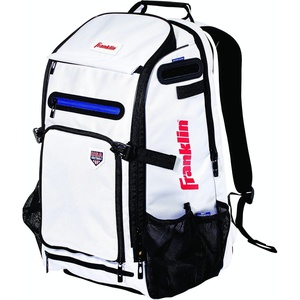 image:imageFranklin Sports Baseball  Softball Backpacks  MLB  USA Softball Equipment Bags for Baseball  Fastpitch Softball  Youth  Adult Batpacks for Bats Gloves Helmets Cleats  More  Multiple ColorsWhiteNavyRed