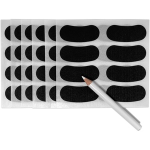 image:imageFranklin Sports Eye Black Stickers for Kids  Customizable Lettering Baseball and Football Eye Black Stickers  White Pencil Included  Includes 24 PairsBlack