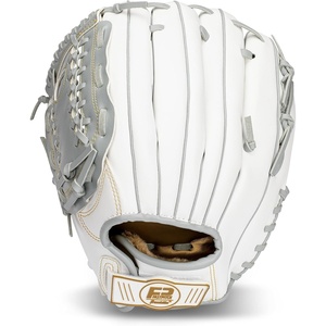 image:imageFranklin Sports Fastpitch Softball Glove  Field Master Fastpitch  Softball Mitt  Womens  Girls  White  GreyWhiteGrey