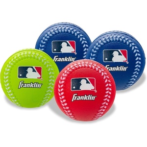 image:imageFranklin Sports Foam Baseballs  MLB  Kids Oversized Foam Baseballs  88mm  4 Pack