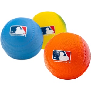 image:imageFranklin Sports Foam Baseballs  Soft Foam Practice Baseballs for Kids  Perfect for Hitting and Indoor or Outdoor Play  3 Pack  Official MLB Licensed ProductOrangeYellowBlue