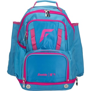 image:imageFranklin Sports Gameday Baseball  Fastpitch Softball Backpacks  Adult  Youth Bat Bags for Equipment  Waterproof BatpacksBluePink