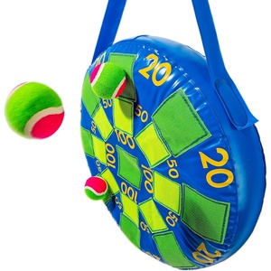 image:imageFranklin Sports Kids Dart Board  Inflatable Dart Ball Game with 3 Tennis Ball SelfStick Darts  20 X 20
