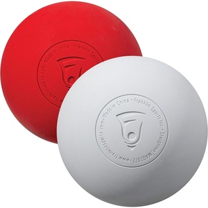 image:imageFranklin Sports Lacrosse Balls  Official Size Lax Balls for Practice  Red  White 2 Pack  Great for Muscle Massage Therapy  Yoga 63 mm
