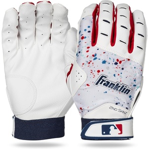 image:imageFranklin Sports MLB 2nd Skinz Batting Gloves  Adult amp Youth Baseball amp Softball  Mens amp Kids Teeball amp Softball Gloves  Multiple Sizes amp Colors AvailableWhiteNavyRed