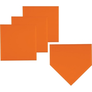 image:imageFranklin Sports MLB Baseball Base Set  Throw Down Rubber Bases for Baseball  Softball with Home Plate  Portable Backyard Baseball Softball Kickball BasesOrange