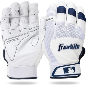 image:imageFranklin Sports MLB Baseball Batting Gloves  ShokSorb X Batting Gloves for Baseball  Softball  Adult  Youth Padded NonSting Batting Glove Pairs  Multiple Colors  SizesWhiteNavy Chrome