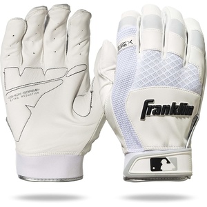 image:imageFranklin Sports MLB Baseball Batting Gloves  ShokSorb X Batting Gloves for Baseball  Softball  Adult  Youth Padded NonSting Batting Glove Pairs  Multiple Colors  SizesWhiteWhite