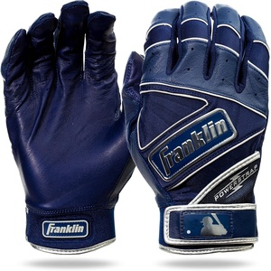 image:imageFranklin Sports MLB Baseball Gloves  Powerstrap Adult amp Youth Batting Gloves for Men Women Boys amp GirlsChrome Navy