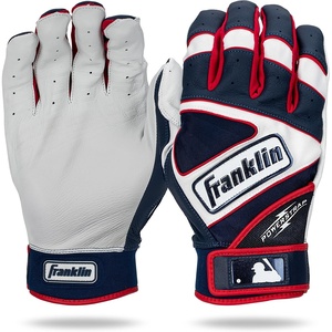 image:imageFranklin Sports MLB Baseball Gloves  Powerstrap Adult amp Youth Batting Gloves for Men Women Boys amp GirlsHiLite PearlNavy