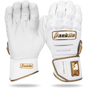 image:imageFranklin Sports MLB Batting Gloves  CFX Pro PRT Heavy Duty Protective Baseball  Softball Batting Gloves  Adult Padded Reinforced Leather Batting GlovesWhiteGold