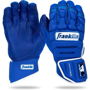 image:imageFranklin Sports MLB Batting Gloves  CFX Pro PRT Heavy Duty Protective Baseball  Softball Batting Gloves  Adult Padded Reinforced Leather Batting GlovesRoyal