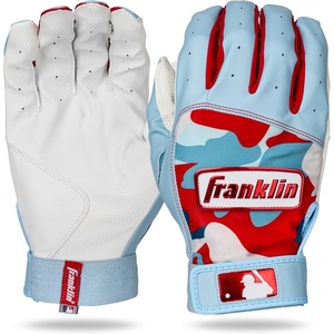 image:imageFranklin Sports MLB Batting Gloves  Digitek Camo Gloves  Premium Leather  Multiple Colors  Adult SizesWhiteCarolina Blue