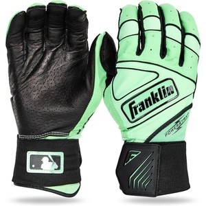 image:imageFranklin Sports MLB Batting Gloves  Infinite Powerstrap Baseball  Softball Long Cuff Batting Gloves  Adult  YouthBlackMint