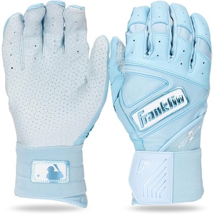 image:imageFranklin Sports MLB Batting Gloves  Infinite Powerstrap Baseball  Softball Long Cuff Batting Gloves  Adult  YouthCarolina Blue