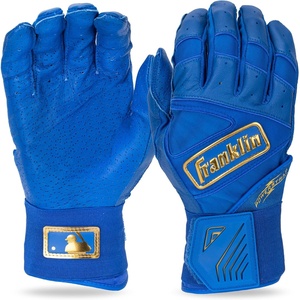 image:imageFranklin Sports MLB Batting Gloves  Infinite Powerstrap Baseball  Softball Long Cuff Batting Gloves  Adult  YouthRoyalGold