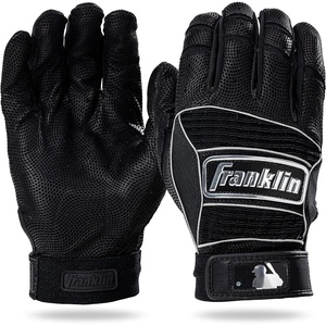image:imageFranklin Sports MLB Batting Gloves  Neo Classic II  Adult Batting Gloves Pair  Baseball  SoftballBlackSilver Chrome