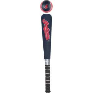 image:imageFranklin Sports MLB Jumbo Foam Baseball Bat  Ball Sets  Kids Oversize Foam Baseball Bats  Soft Baseballs  Indoor  Outdoor Youth Baseball Toy  MLB Team Baseball Bat  Ball SetsCleveland Indians