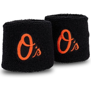 image:imageFranklin Sports MLB Team Licensed Baseball Wristbands  MLB Team Logo Sweat Wristbands  Great for Costumes  Uniforms  PairBaltimore Orioles