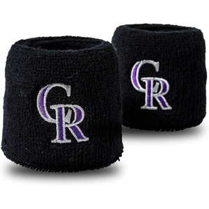image:imageFranklin Sports MLB Team Licensed Baseball Wristbands  MLB Team Logo Sweat Wristbands  Great for Costumes  Uniforms  PairColorado Rockies