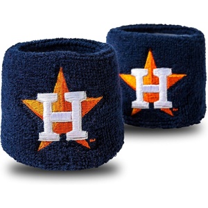 image:imageFranklin Sports MLB Team Licensed Baseball Wristbands  MLB Team Logo Sweat Wristbands  Great for Costumes  Uniforms  PairHouston Astros