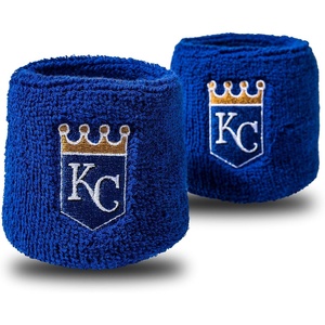image:imageFranklin Sports MLB Team Licensed Baseball Wristbands  MLB Team Logo Sweat Wristbands  Great for Costumes  Uniforms  PairKansas City Royals