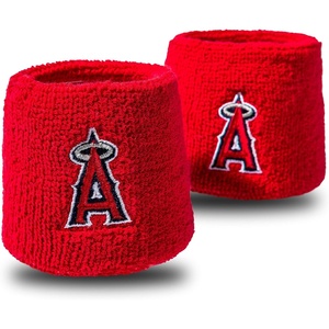 image:imageFranklin Sports MLB Team Licensed Baseball Wristbands  MLB Team Logo Sweat Wristbands  Great for Costumes  Uniforms  PairLos Angeles Angels